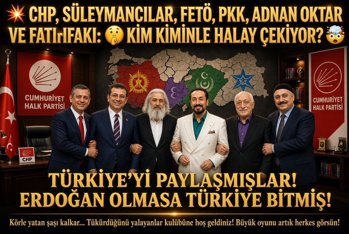 CHP SULEYMANCILAR FETO PKK ADNAN OKTAR FURKAN VAKFI KIRLI ITTIFAK VE GUNDEM