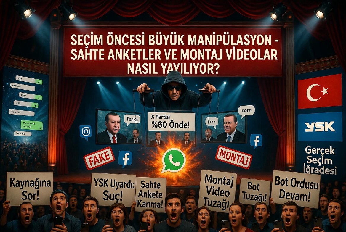 DIKKAT SECIM ONCESI MANIPULASYON SAHTE ANKET MONTAJ VIDEO UYARISI