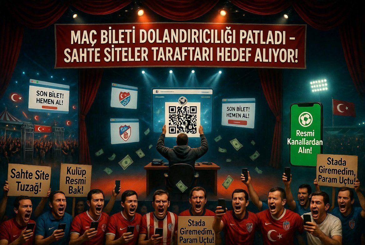MAC BILETI DOLANDIRICILIGI SAHTE SITELER TARAFTAR UYARISI SIBER GUVENLIK