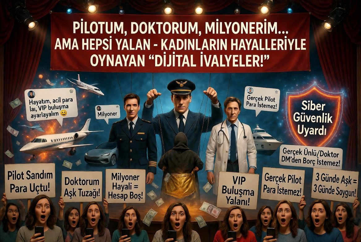 PILOT DOKTOR MILYONER YALANI KADIN MAGDURLAR ASK TUZAGI DOLANDIRICILIK